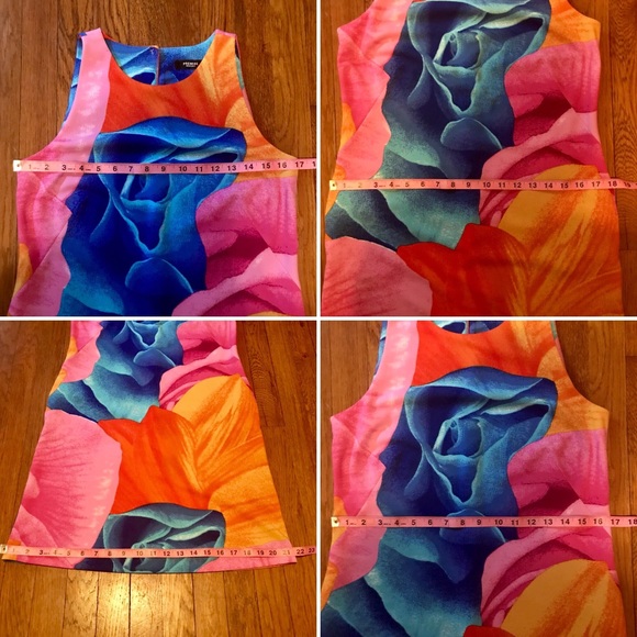 •ultra•rare• ‘Jasmine’ Vibrant Floral Watercolor Shift Dress • Size M - Picture 5 of 7